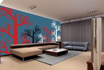 上海现代简约壁画XD823011效果图