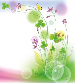 绿色梦幻花卉效果图壁画MH827058