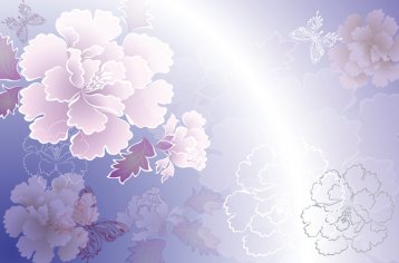 梦幻花卉效果图壁画MH827089