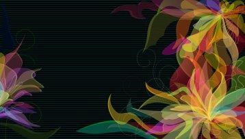 梦幻抽象花卉效果图壁画MH827101