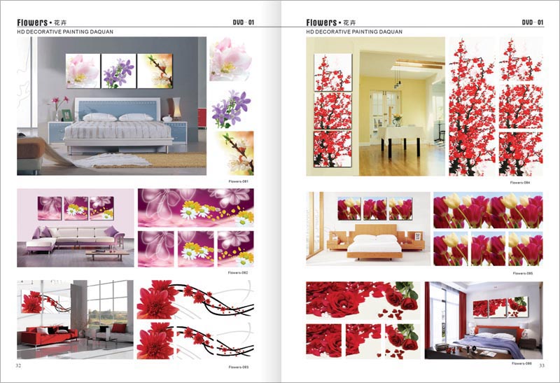 普通的花卉装饰画16 上海苏州花卉无框画定制生产批发销售16