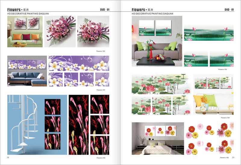 花卉装饰画19 上海苏州花卉无框画定制生产批发销售19
